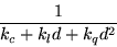 \begin{displaymath}1 \over {{k_{c}} + {k_{l}d} + {k_{q}d^2}}\end{displaymath}